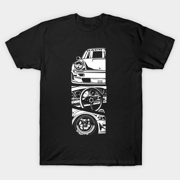 Classic 911 964 RWB Automotive Apparel JDM RWB Car T-Shirt by Automotive Apparel & Accessoires